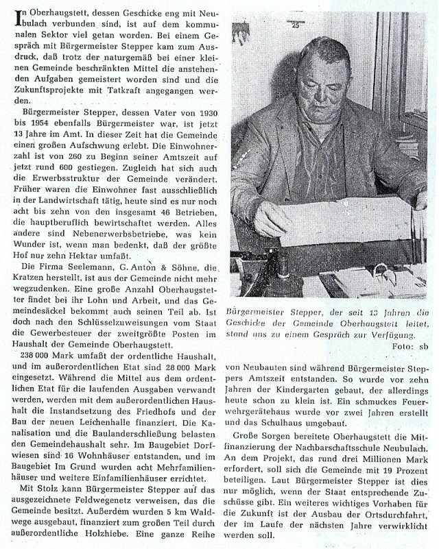 Bürgermeister Stepper